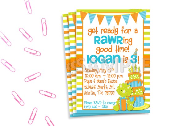dinosaur birthday party invitation printable dinosaur birthday