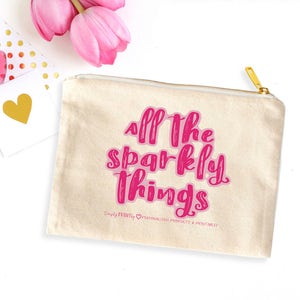 Leinwand Kosmetiktasche, prickelnde Dinge Kosmetiktasche, prickelnde Dinge Leinentasche, Reißverschluss Reisetasche, Kosmetiktasche, Pool Bag, glitzernden alles