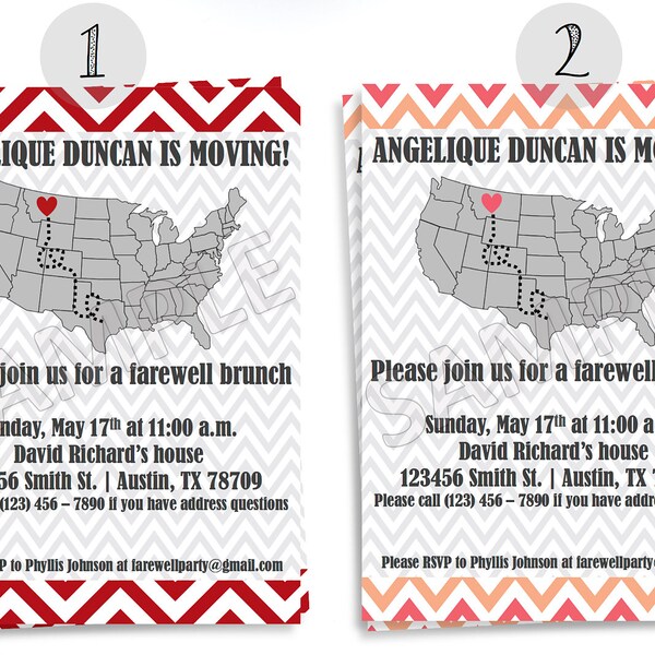 Chevron Invitation - Etsy