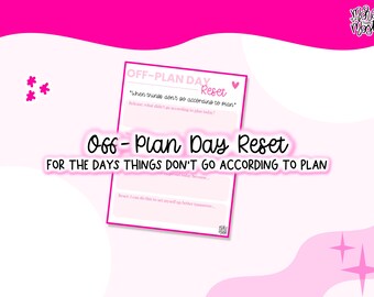 Off-Plan Day Reset Printable | Realistic Wellness Tracker | Mindset & Habit PDF | Fitness Mindset Tool | Self Care For Moms Digital