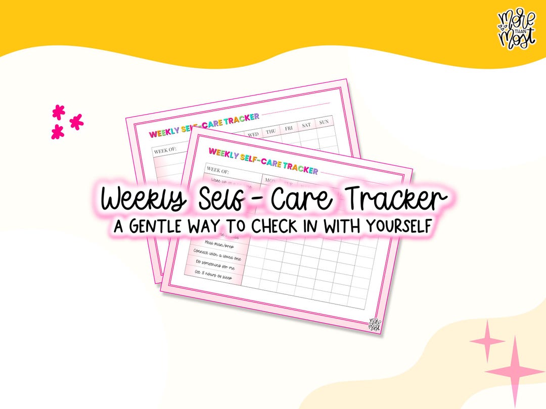 Weekly Self-care Tracker | Printable Self Care Planner | Minimal ...