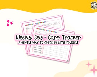Weekly Self-Care Tracker | Printable Self Care Planner | Minimal Wellness Chart for Busy Moms | Self-Care Printable | Weekly Tracker PDF