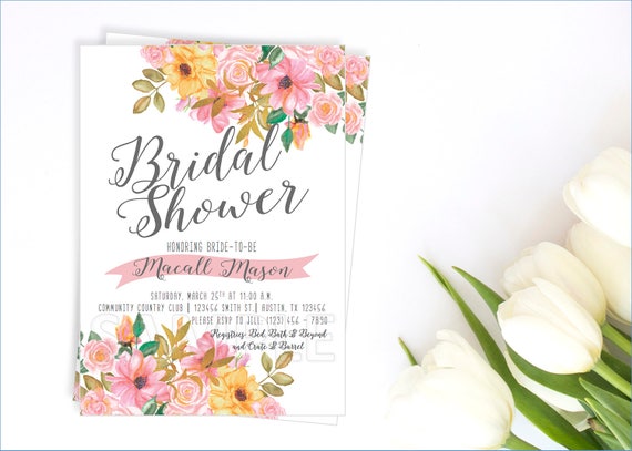 Floral Bridal Shower Invitation, Flower Bridal Shower Invite, Printable Bridal Shower Invite, Rustic Floral Invite, Vintage Floral Invite Il_570xn