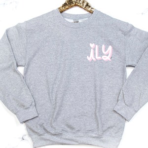 I love you sweatshirt Valentines sweatshirt ily sweatshirt image 2