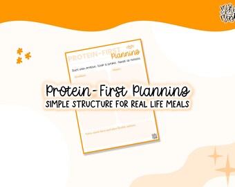 Meal Planner Printable | Meal Planner PDF | Meal Tracker Protein | Meal Planning Sheet | Protein Food Tracker | Digital Meal Planner