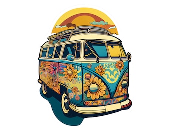 Hippie Van Sticker - Van Life - Camper Van Sticker