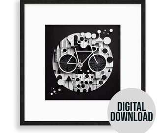 Bicycle Wall Art - Instant Digital Download - Cycling art | Bike Art | Perfect for cyclist and bike lovers!