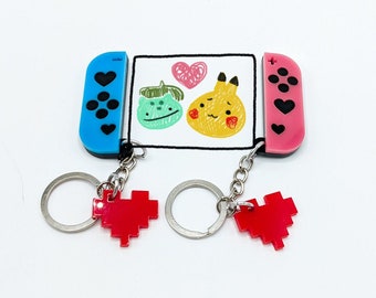 Switch Controller Couple Keychain