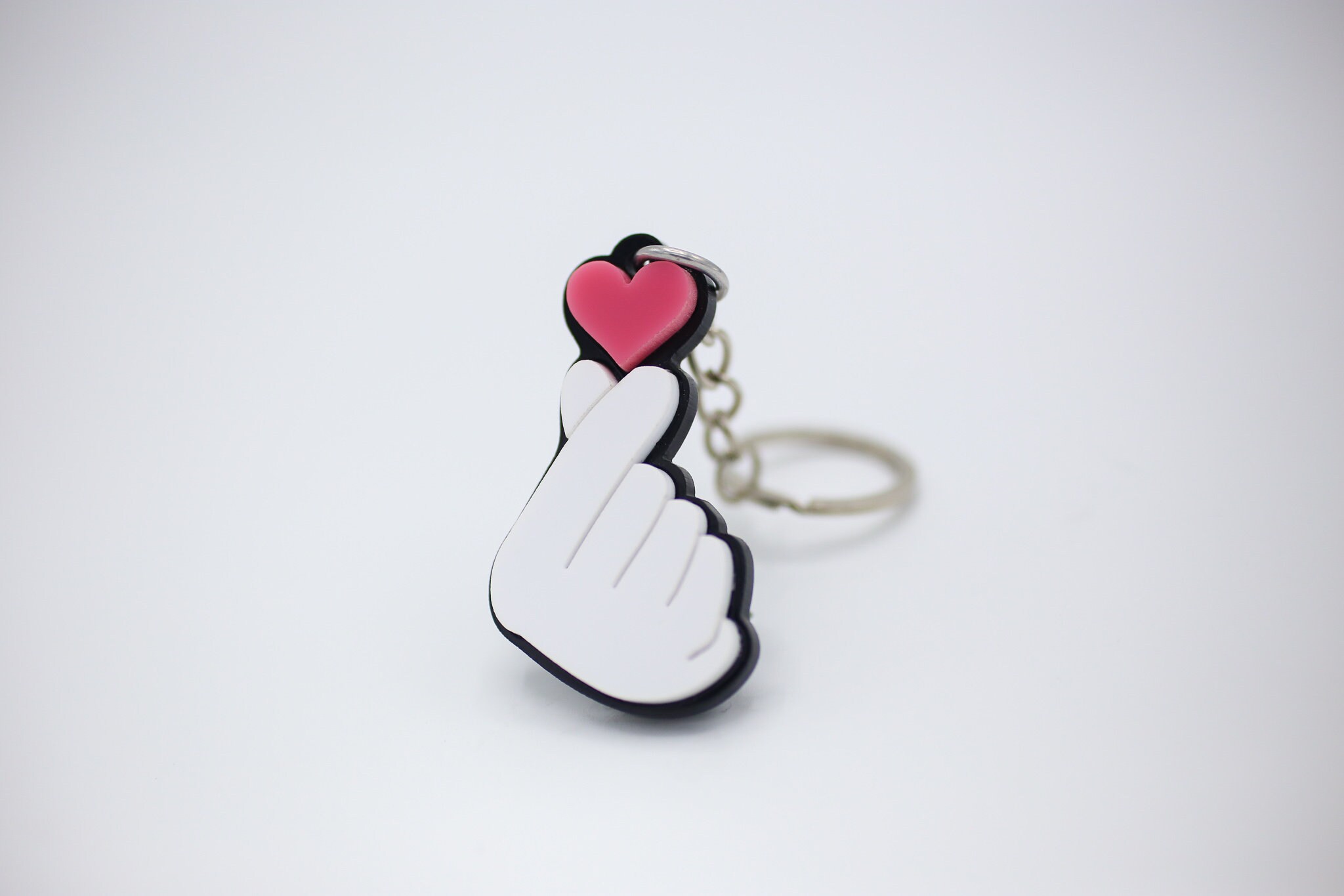 Kpop Finger Heart Keychain - Etsy