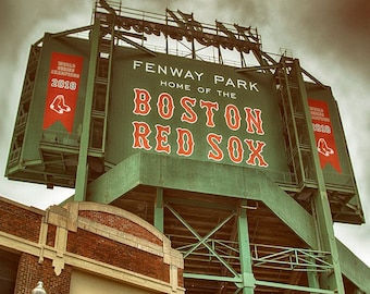 Boston Red Sox, Fenway Park Scoreboard, Red Sox Print, Lansdowne Street, Vintage Baseball Decor, Red Sox, Framed or Unframed Print or Canvas