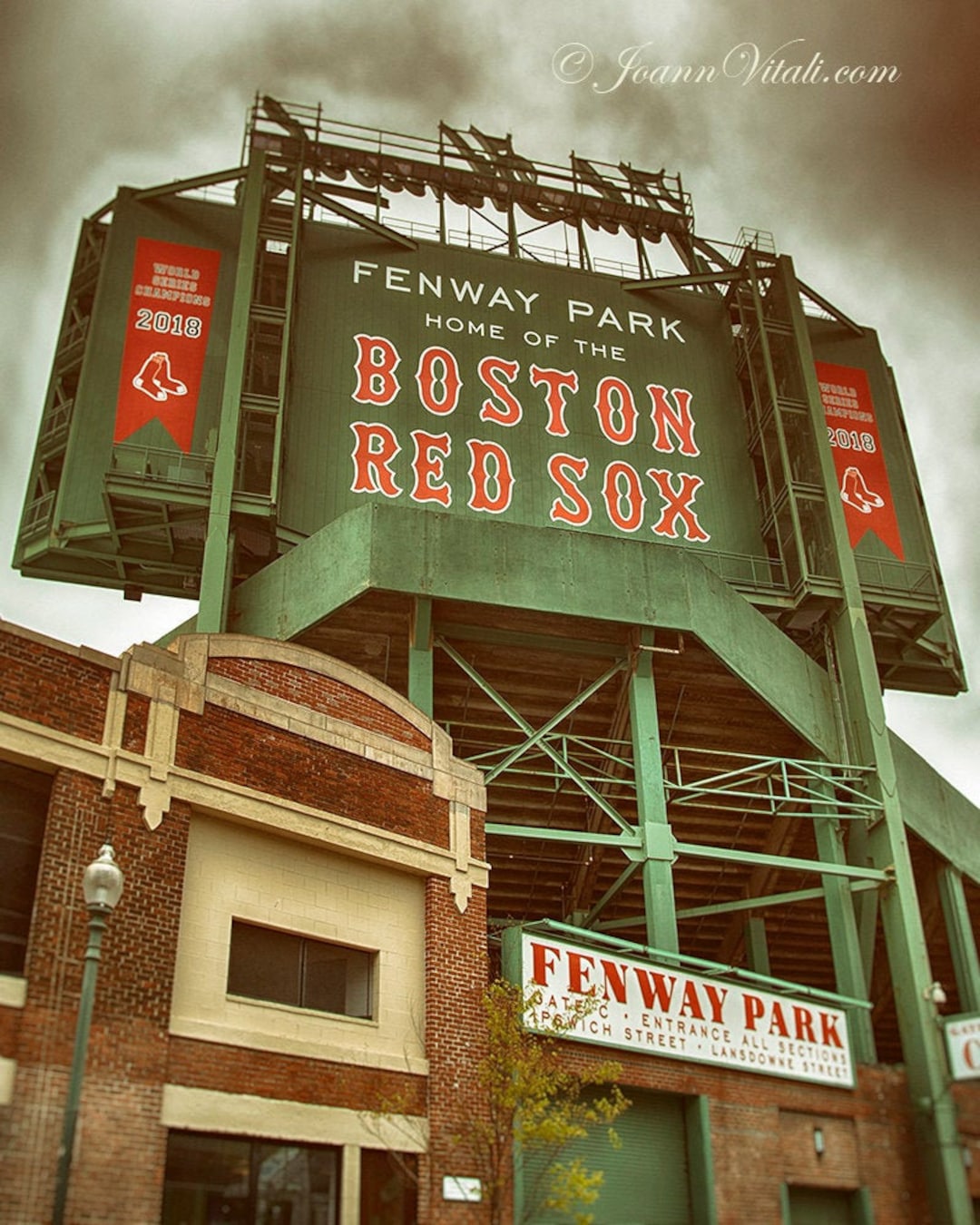 Boston Red Sox Fenway Park Scoreboard Red Sox Print 