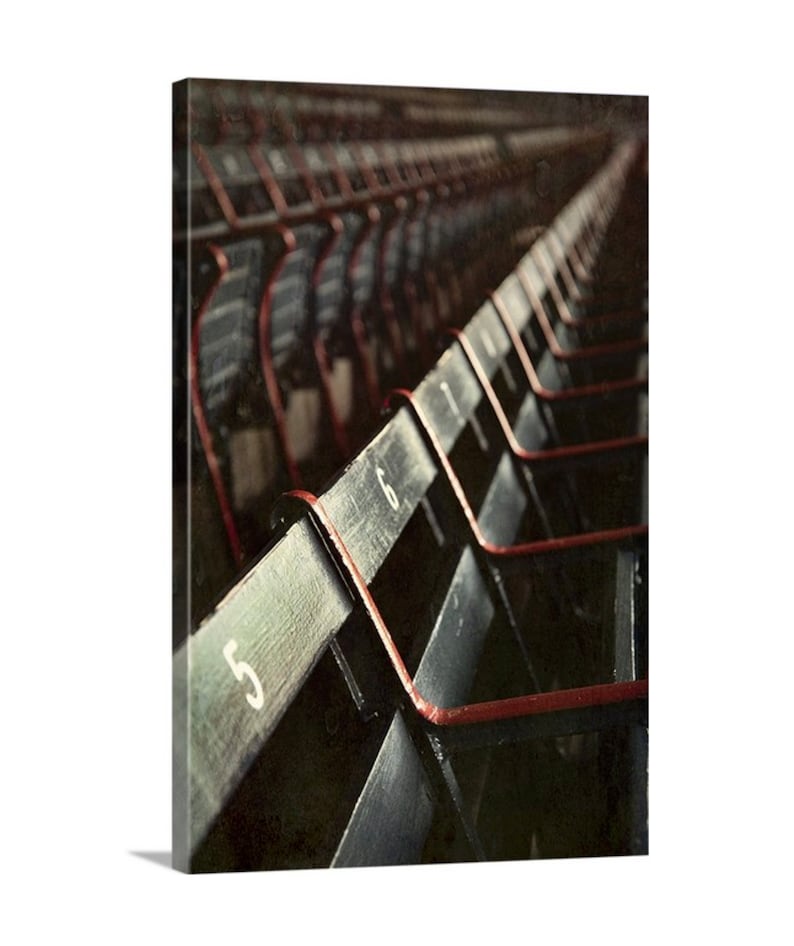 Unframed or Framed Print Vintage Fenway Park Seats Boston Red Sox Wall Art Acrylic or Metal Red Sox Poster Sports Gifts Canvas Wrap