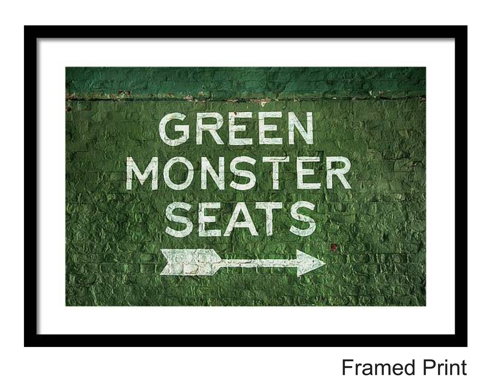 Vintage Fenway Park Green Monster Seats Sign Boston Red Sox Etsy
