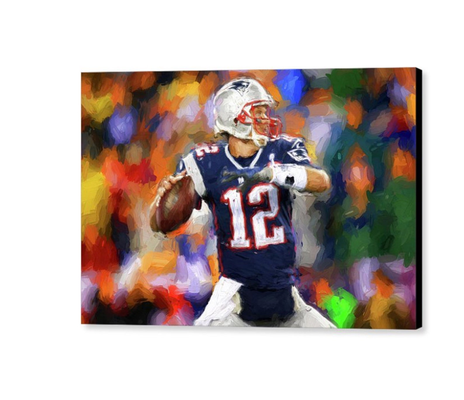 Tom Brady Art Tom Brady Canvas Tom Brady Painting Tom Brady - Etsy