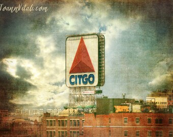 CITGO Sign, Boston Red Sox Art, Boston Landmark, Boston Canvas Art, Kenmore Square, Red Sox prints, Boston Gift Ideas, Vintage Sports Canvas