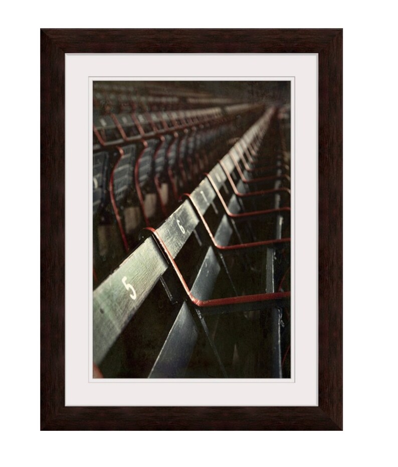 Unframed or Framed Print Vintage Fenway Park Seats Boston Red Sox Wall Art Acrylic or Metal Red Sox Poster Sports Gifts Canvas Wrap