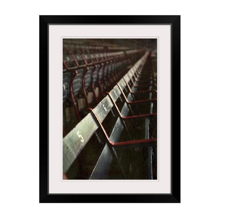 Unframed or Framed Print Vintage Fenway Park Seats Boston Red Sox Wall Art Acrylic or Metal Red Sox Poster Sports Gifts Canvas Wrap