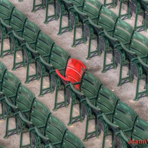 Fenway Park Red Seat - Boston Red Sox, Boston Red Sox Sports Decor - Boston Print - Boston Sports Wall Art - Red Sox Gifts - Red Sox Canvas