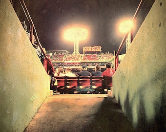 Fenway Park Print, Boston Red Sox Wall Decor, Red Sox Canvas Art, Vintage Baseball Decor