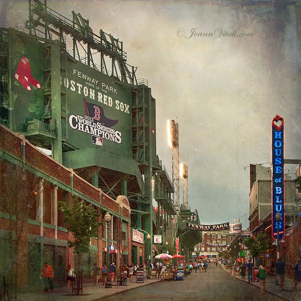 Fenway Park, Boston, Red Sox, Vintage Baseball Decor, Man Cave Art, Fenway Park Sports Canvas, Man cave Decor,  Boston Sports Decor