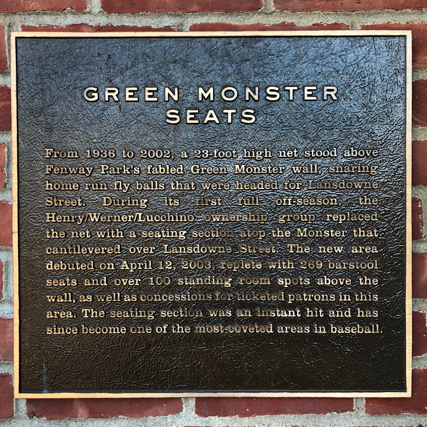 Boston Red Sox Fenway Park The Green Monster Framed Poster