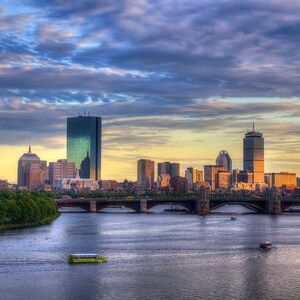 Boston Skyline Canvas Print, Charles River, Massachusetts Wall Art image 3