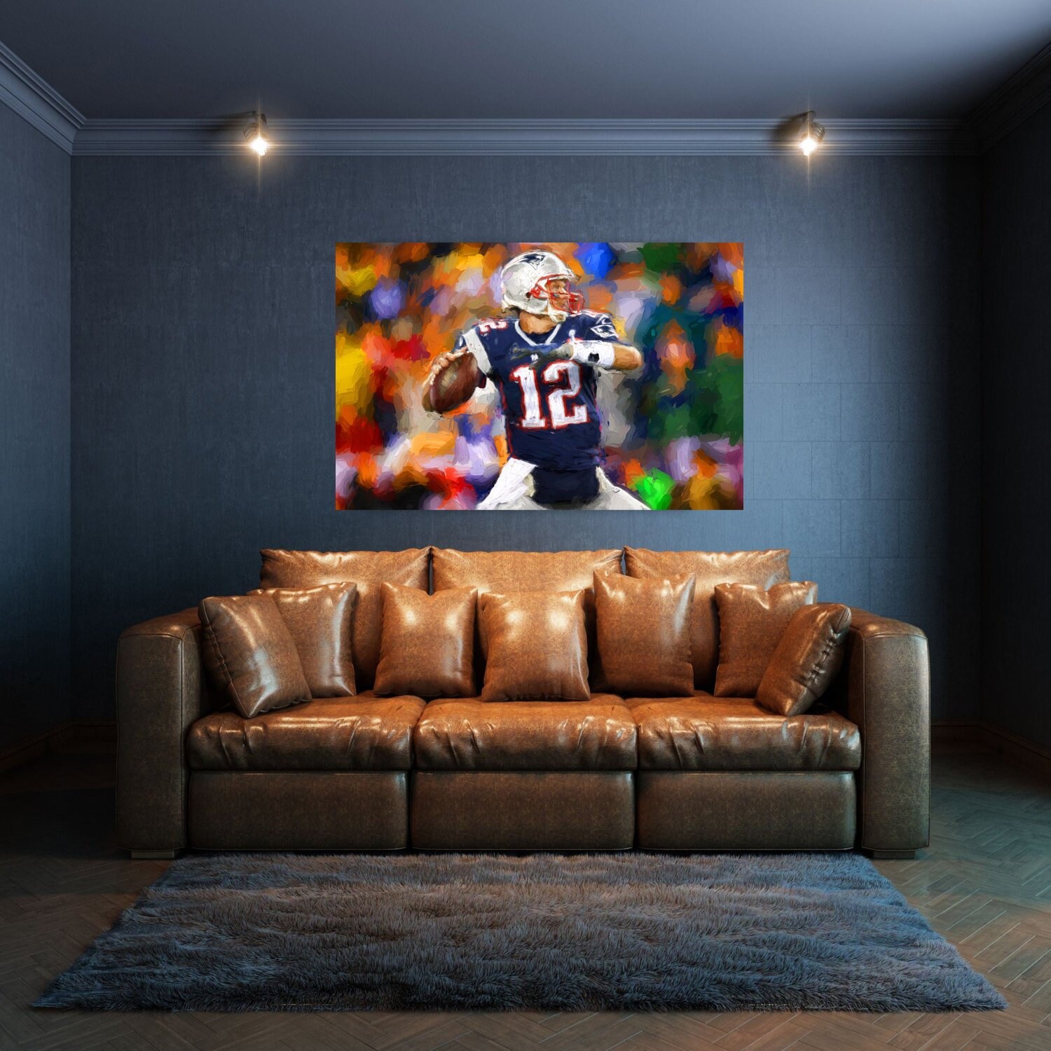 Tom Brady Art Tom Brady Canvas Tom Brady Painting Tom Brady | Etsy