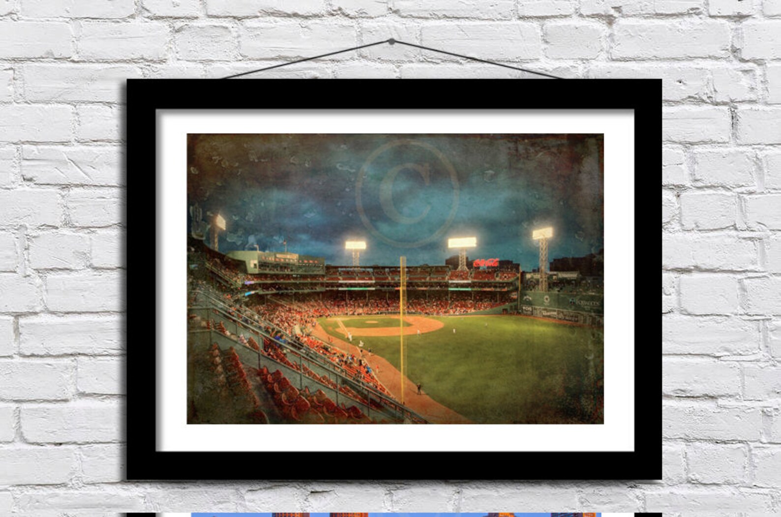 Fenway Park Wall Art Boston Red Sox Wall Art Vintage Red Etsy