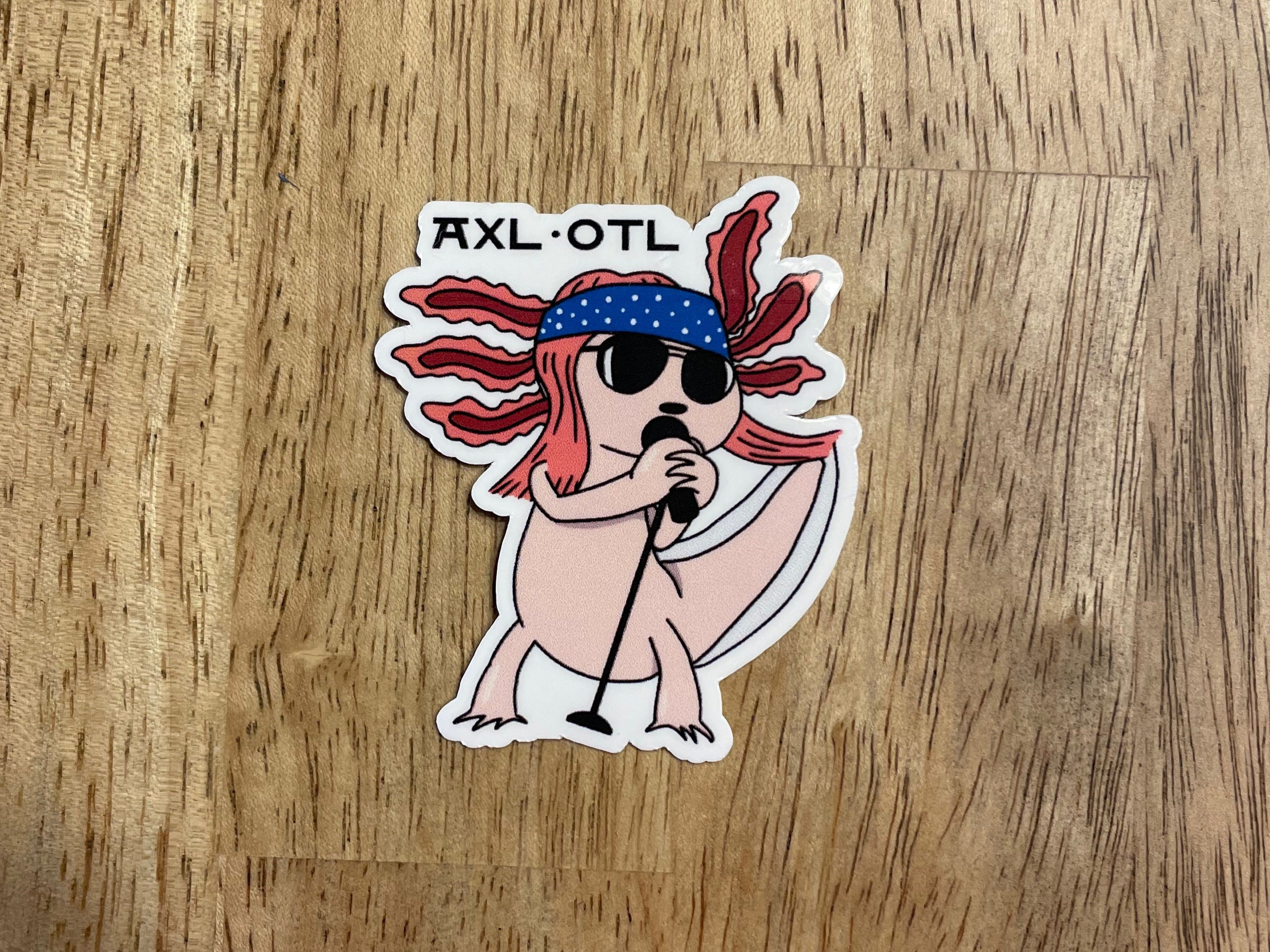 Axl Otl Sticker (axl Rose, Axolotl) - Etsy