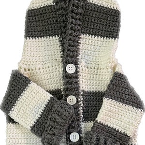 Baby Cardigan with Hood ...  hand crocheted