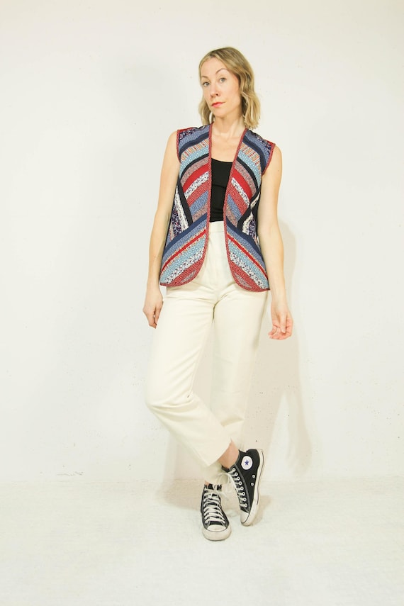 Plus Size 1970s Patchwork Vest - image 10