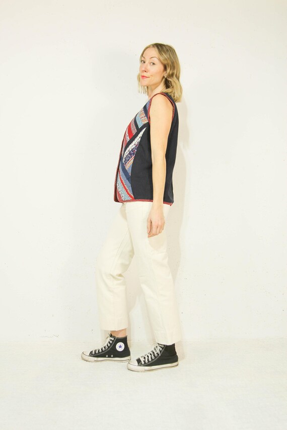 Plus Size 1970s Patchwork Vest - image 6
