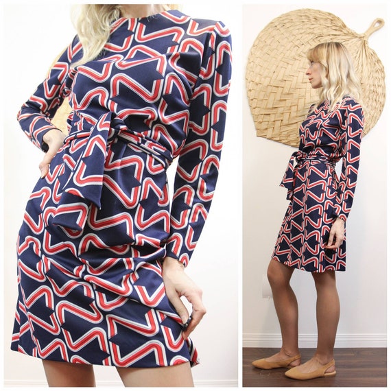 1960s Abstract~Mod Shift Dress