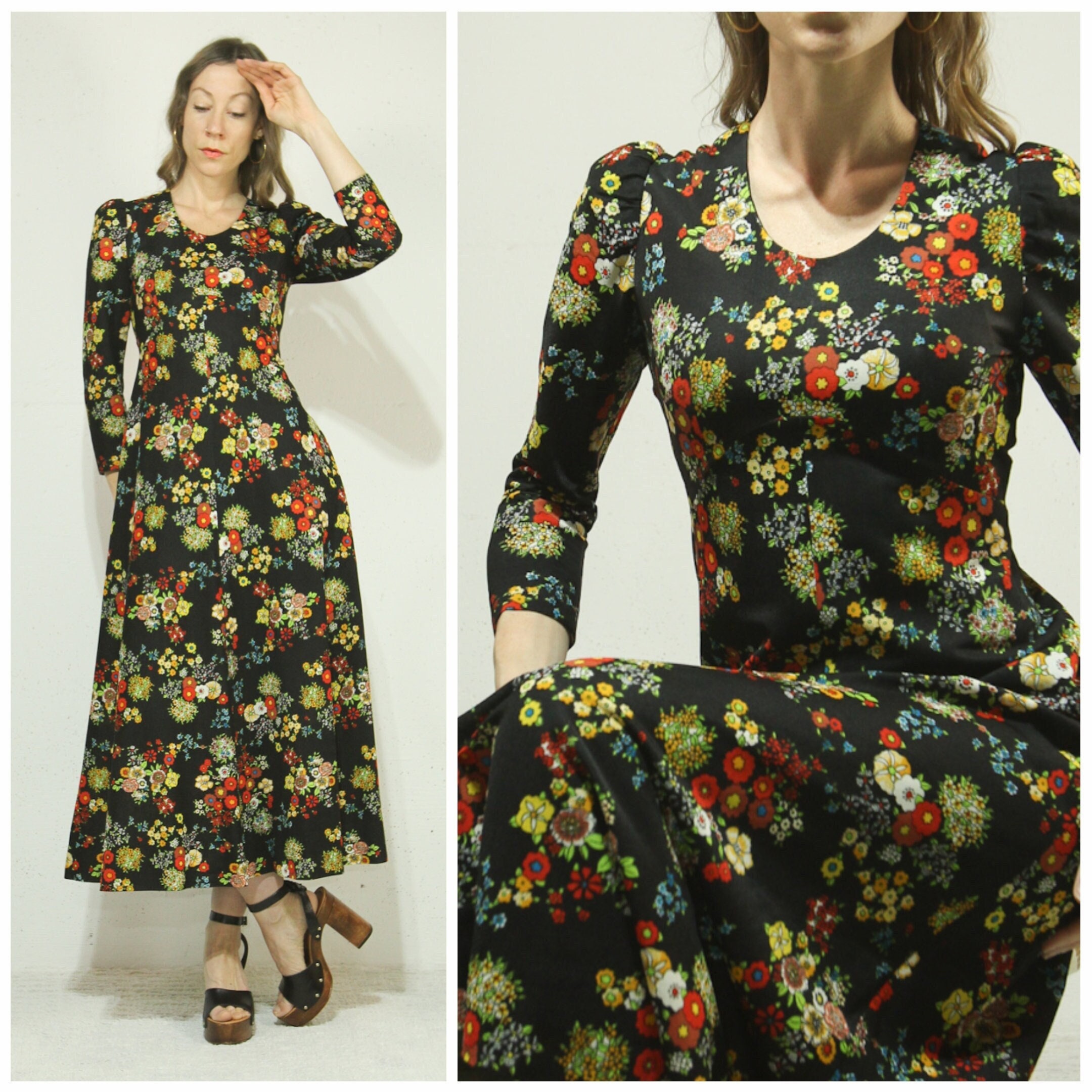 Heavenly hues syntetic rusty rose maxi dress