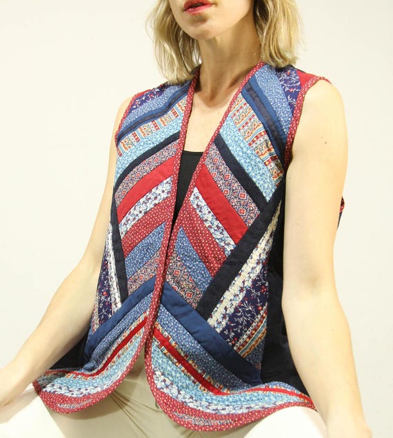 Plus Size 1970s Patchwork Vest - image 7