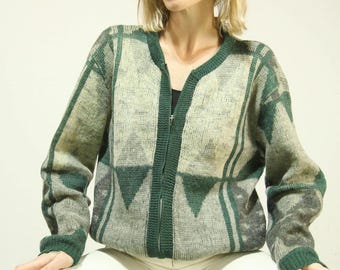 1960s Jantzen Mohair Zip up Cardigan Sweater Large - Etsy