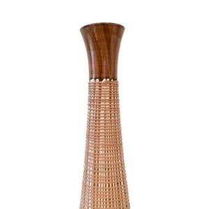Mid Century Italian Art Pottery Vase by HJB, Hand Painted, Textured Surface, Signed and Numbered