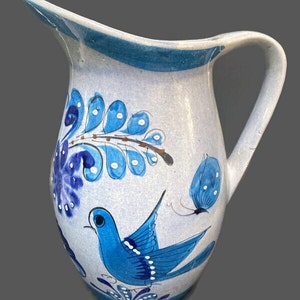 Vintage Tonala Pottery Pitcher | Signed Mexican Folk Art Jug
