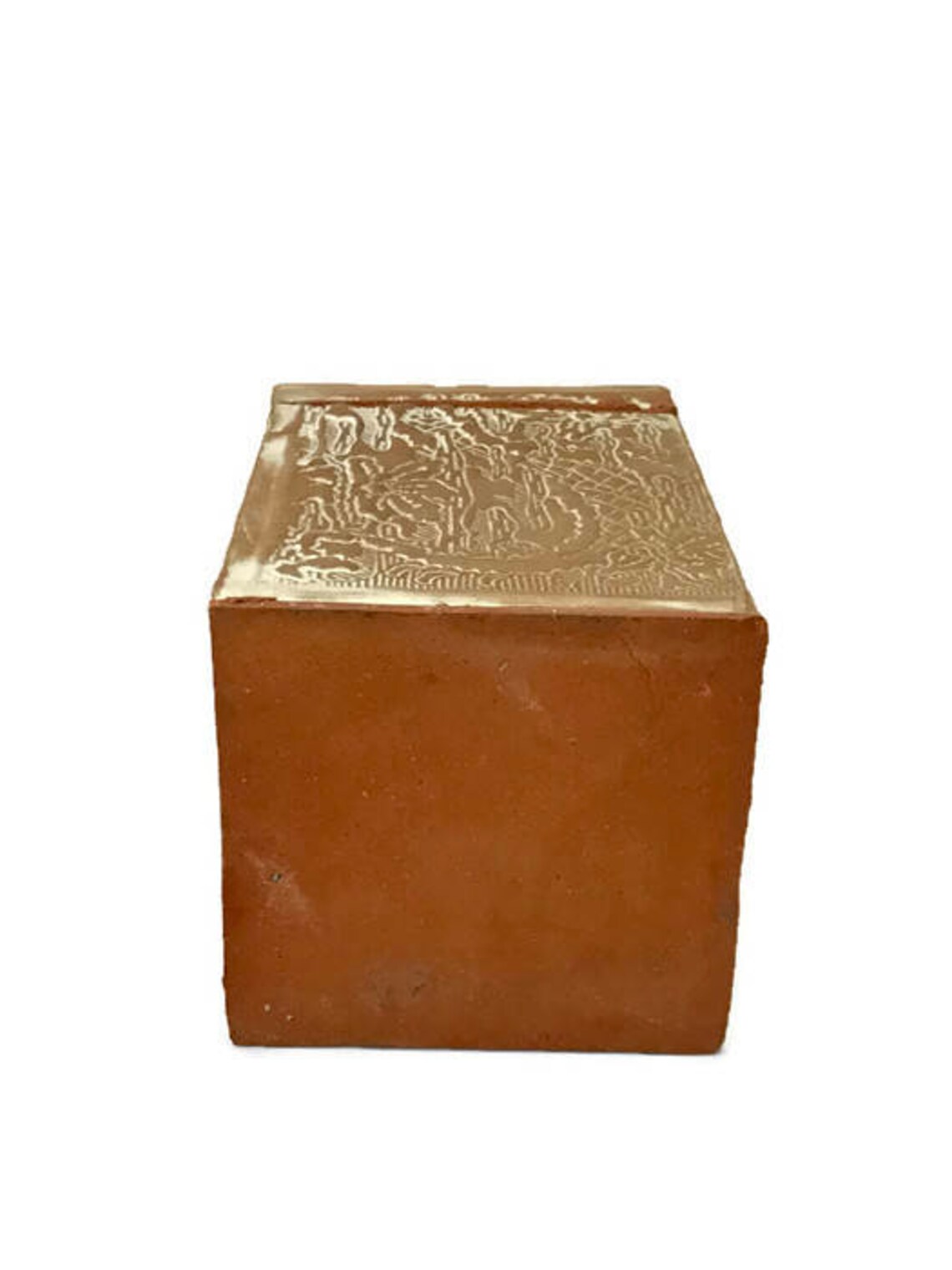 Unique Etched Natural Clay Box With Lid Intricate Artwork Etsy