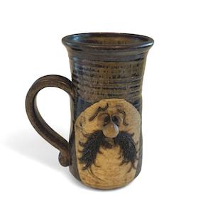 Ugly Face Vintage Pottery Mug Studio Pottery Stoneware Coffee Mug Funny Face Coffee Cup Plant Pot Hand Crafted Original Art