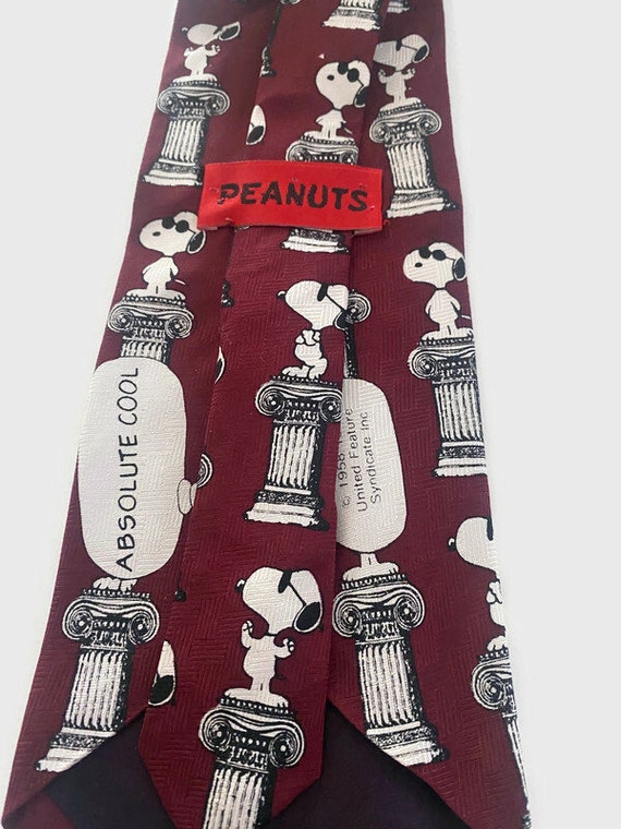 Vintage Peanuts Snoopy Mens' Necktie | Circa 1960… - image 4