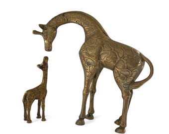 ヴィンテージの真鍮製キリンの置物 - Etsy 日本