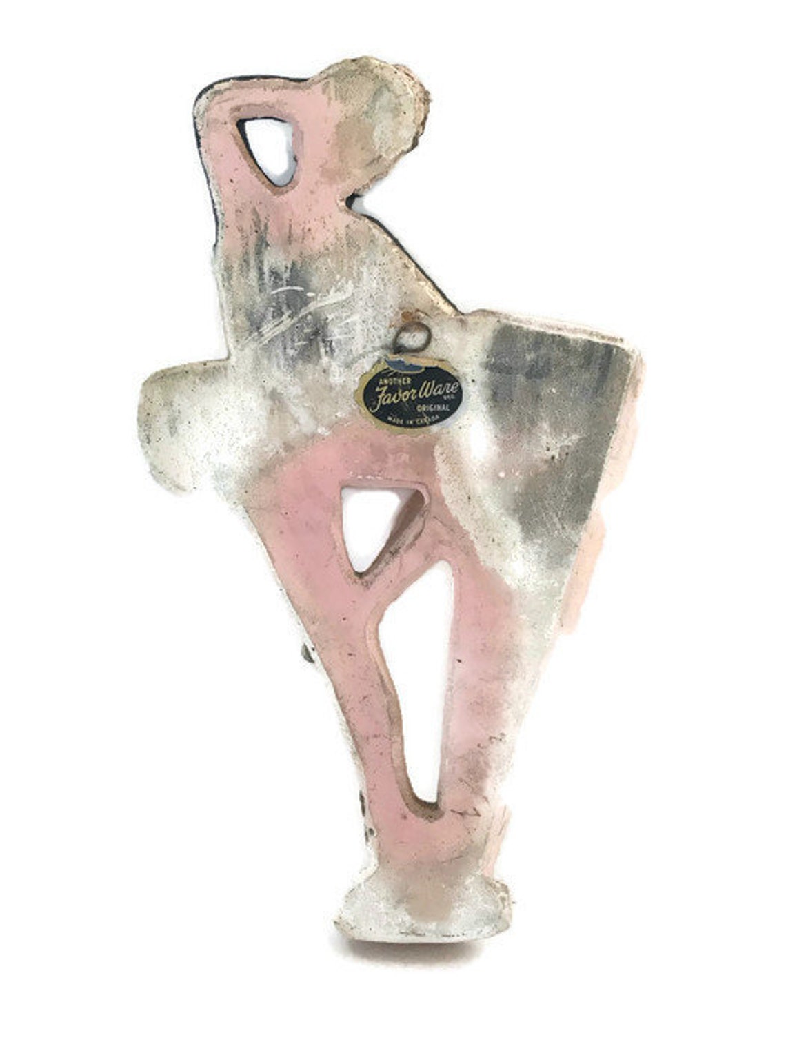 Vintage Favor Ware Ballerina Wall Vase Kitschy Chalkware Etsy UK