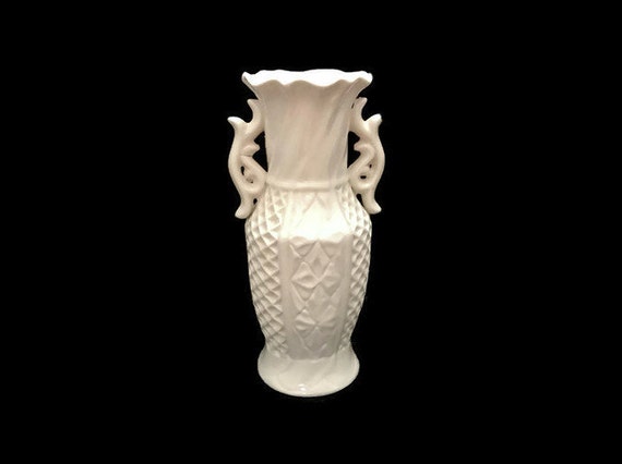 Beautiful Grecian Style Small Vase Patterned Ceramic Ivory Etsy
