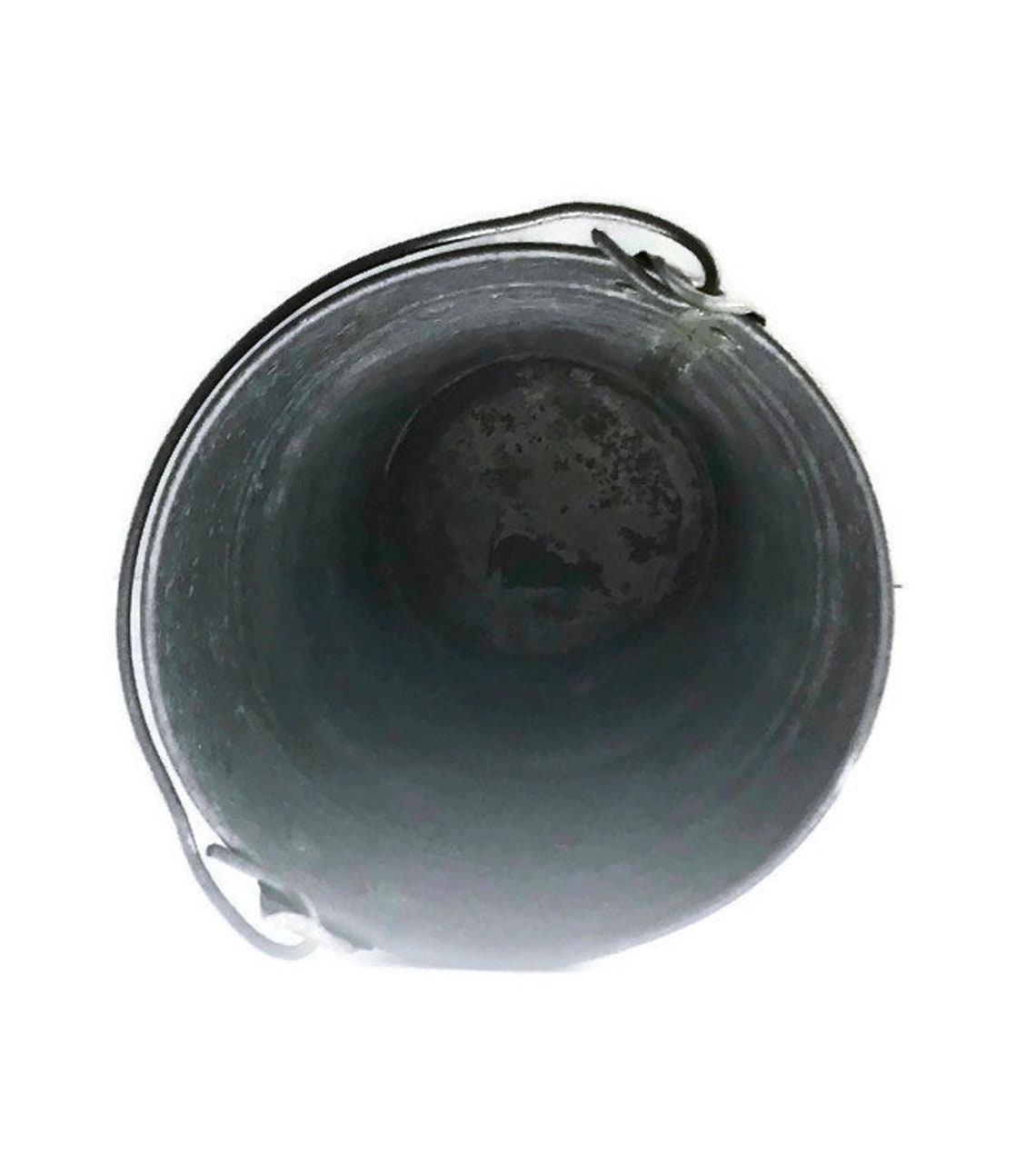 Vintage Tin Bucket / Pail Unique Shape Narrow Bottom Rustic Etsy