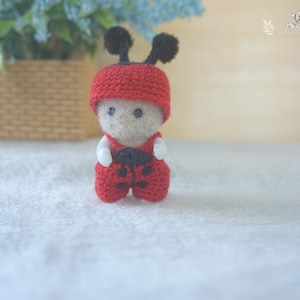 Crochet Clothes Ladybugs outfit for Baby size 1.8&quot; Made to Order #5009