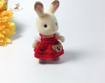 Calico Critters/ Sylvanian Families Crochet Clothes/Outfit for Sister Made to Order #4003