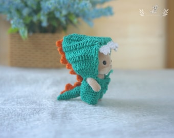 Crochet Clothes Dinosaur outfit for Baby size 1.8" Made to Order #5010