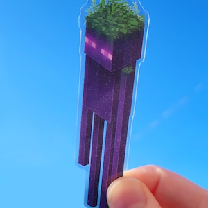 Adesivo in vinile trasparente Enderman, adesivo impermeabile, adesivo Minecraft, regali per giocatori, decalcomania resistente alle intemperie, arte originale, decalcomania per laptop