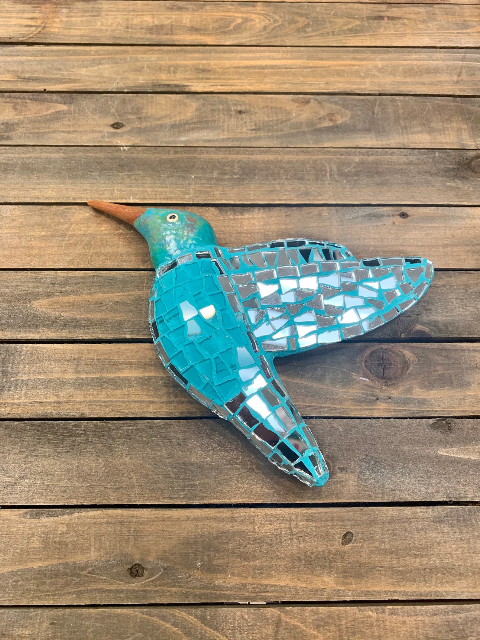 Hummingbird Mosaic /wall Hanging Hummingbird,ceramic Hummingbird,garden